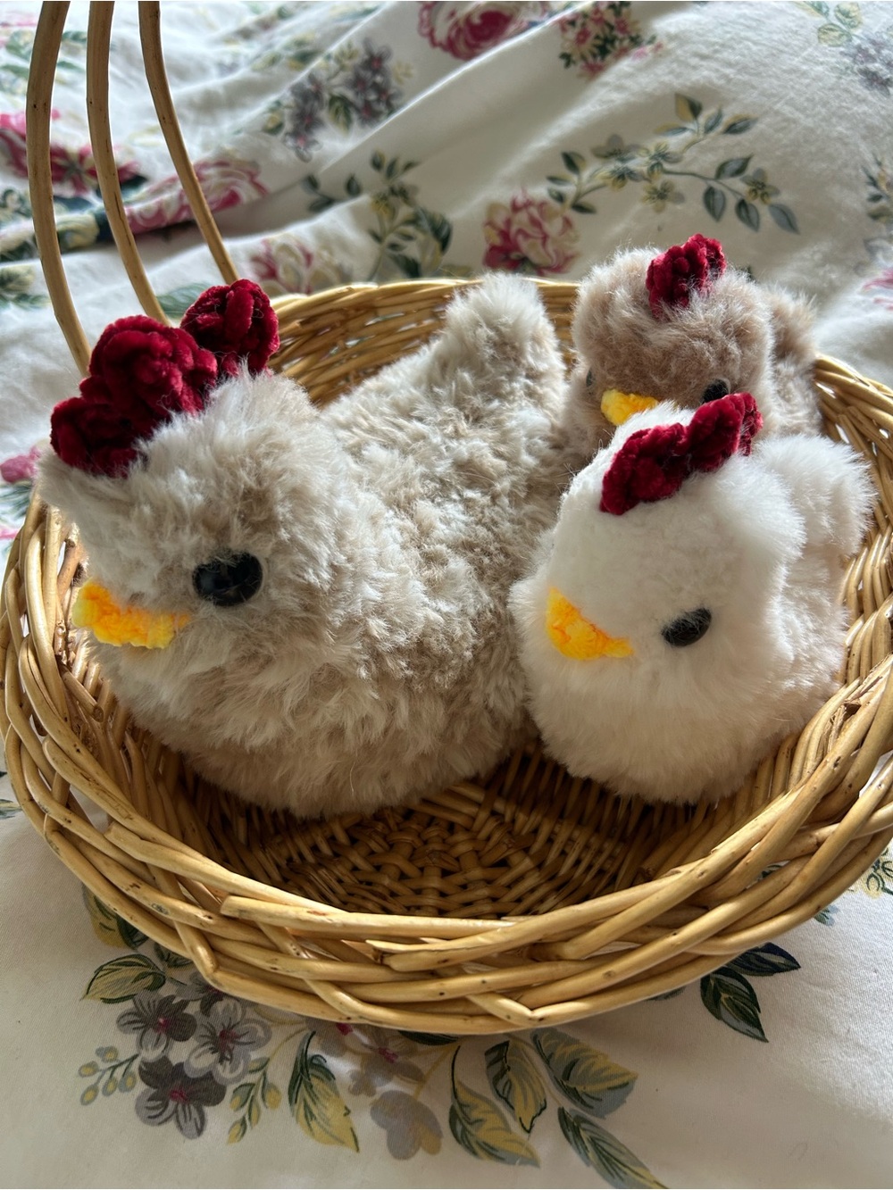 Handmade Crochet Amigurumi Fluffy Chickens Cottagecore Farmhouse Decor